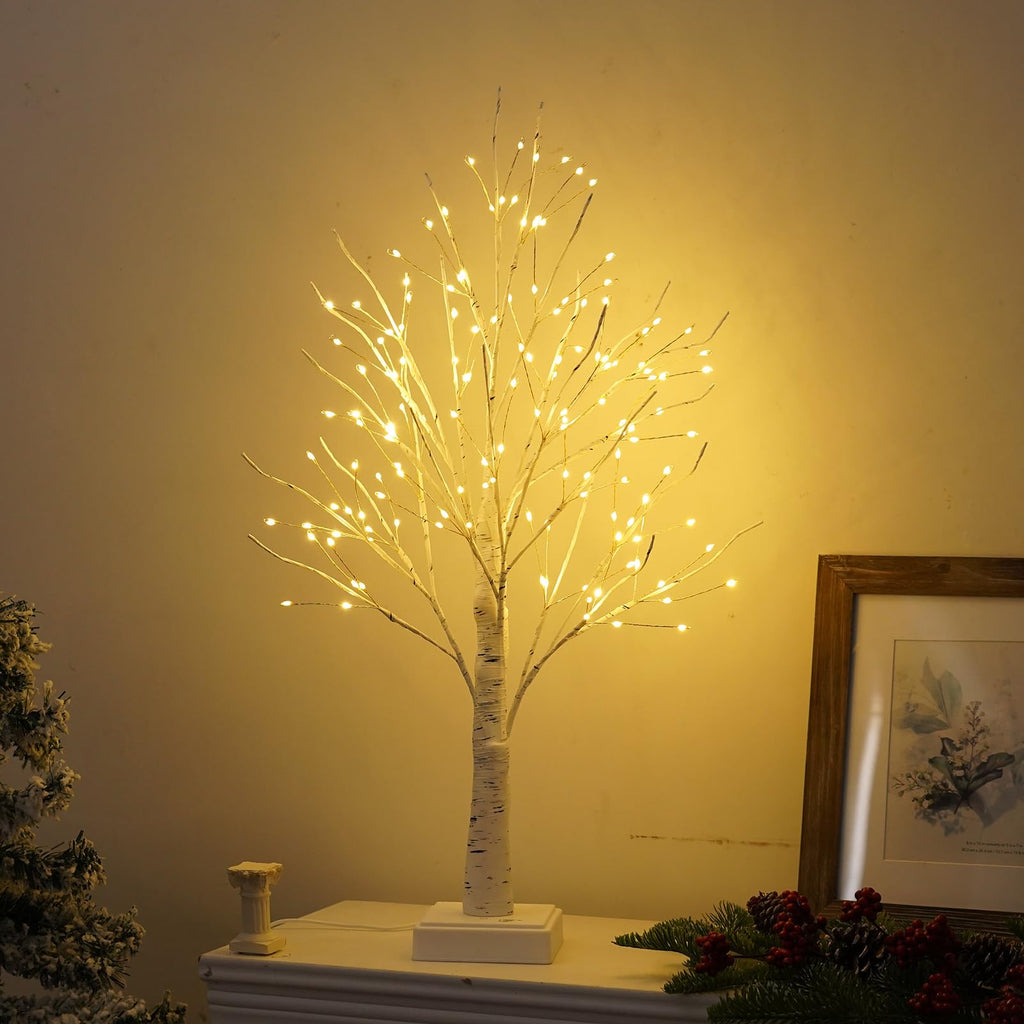 2 Pack Artificial Tree Lamp with Timer J724