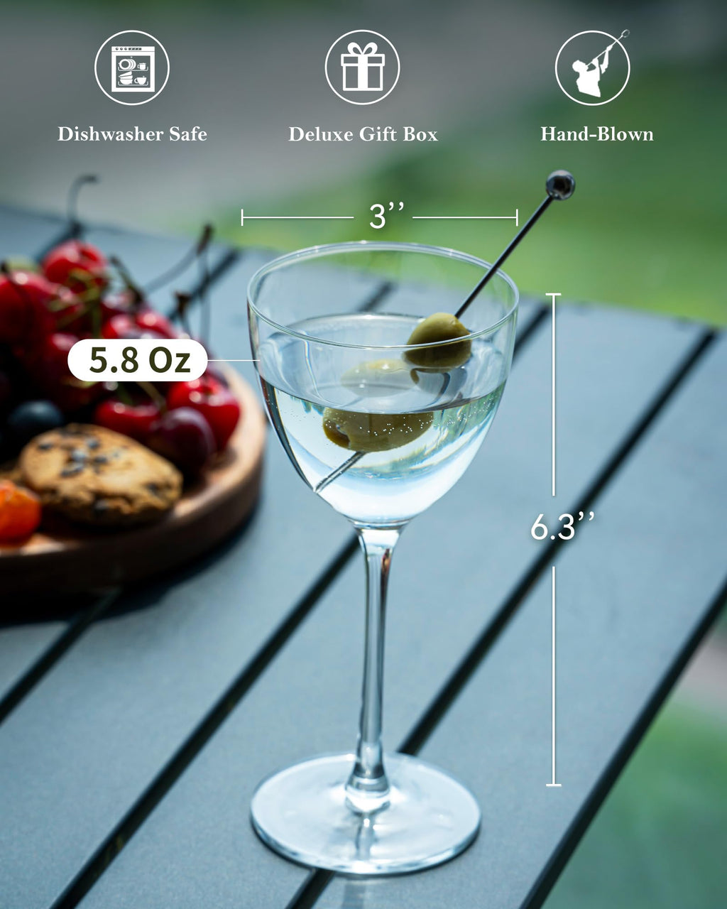 Set of 2 Cocktail Glasses F629