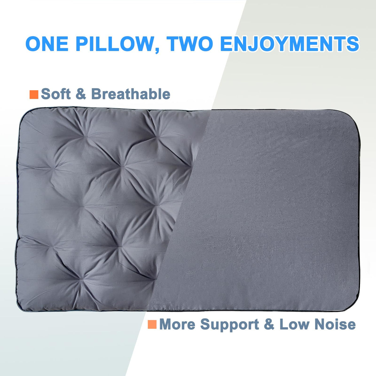 King Size Set of 2 Cotton Bed Pillow C561571