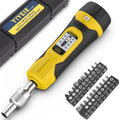 1/4" Ratchet Torque Screwdriver, 10-70 in-lbs, S2 Hex Bits M9372