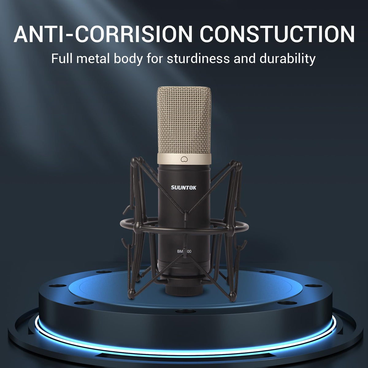Condenser Microphone XLR Cardioid Microphone Kit with Shock Mount M944