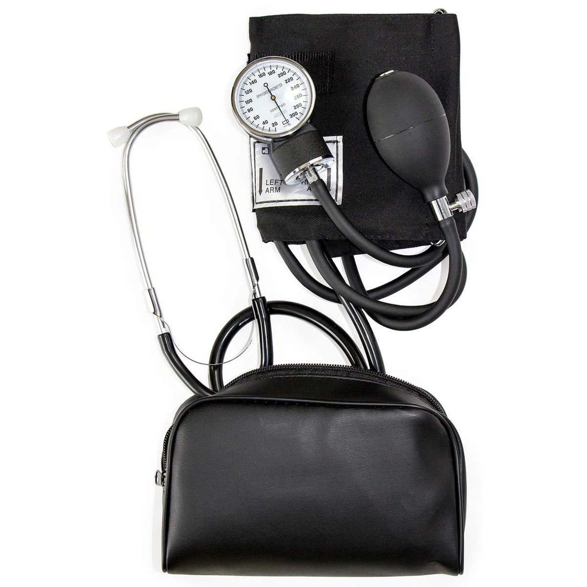 Manual Blood Pressure Monitor with 13-17 Inches Cuff and Attached Stethoscope T328