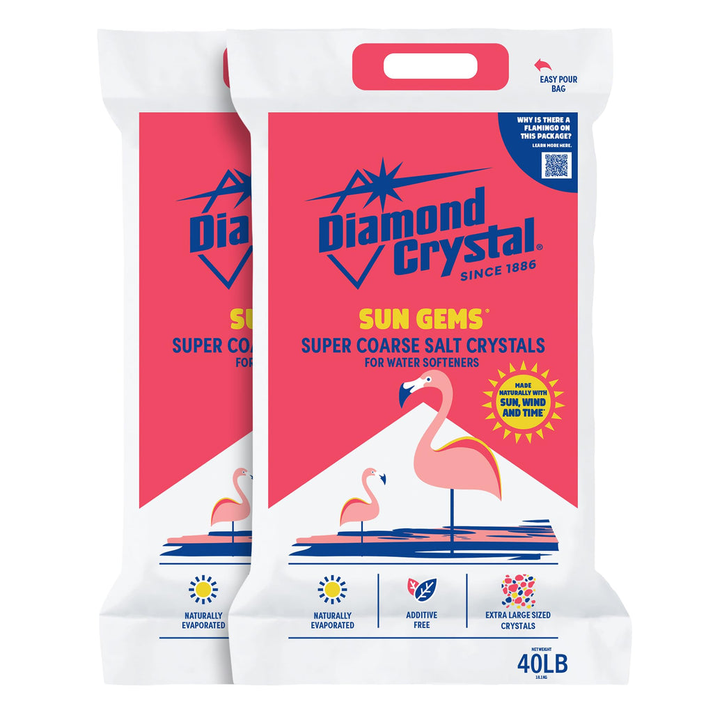2 Pack Super Coarse Water Softener Salt, 40 Pounds G2433