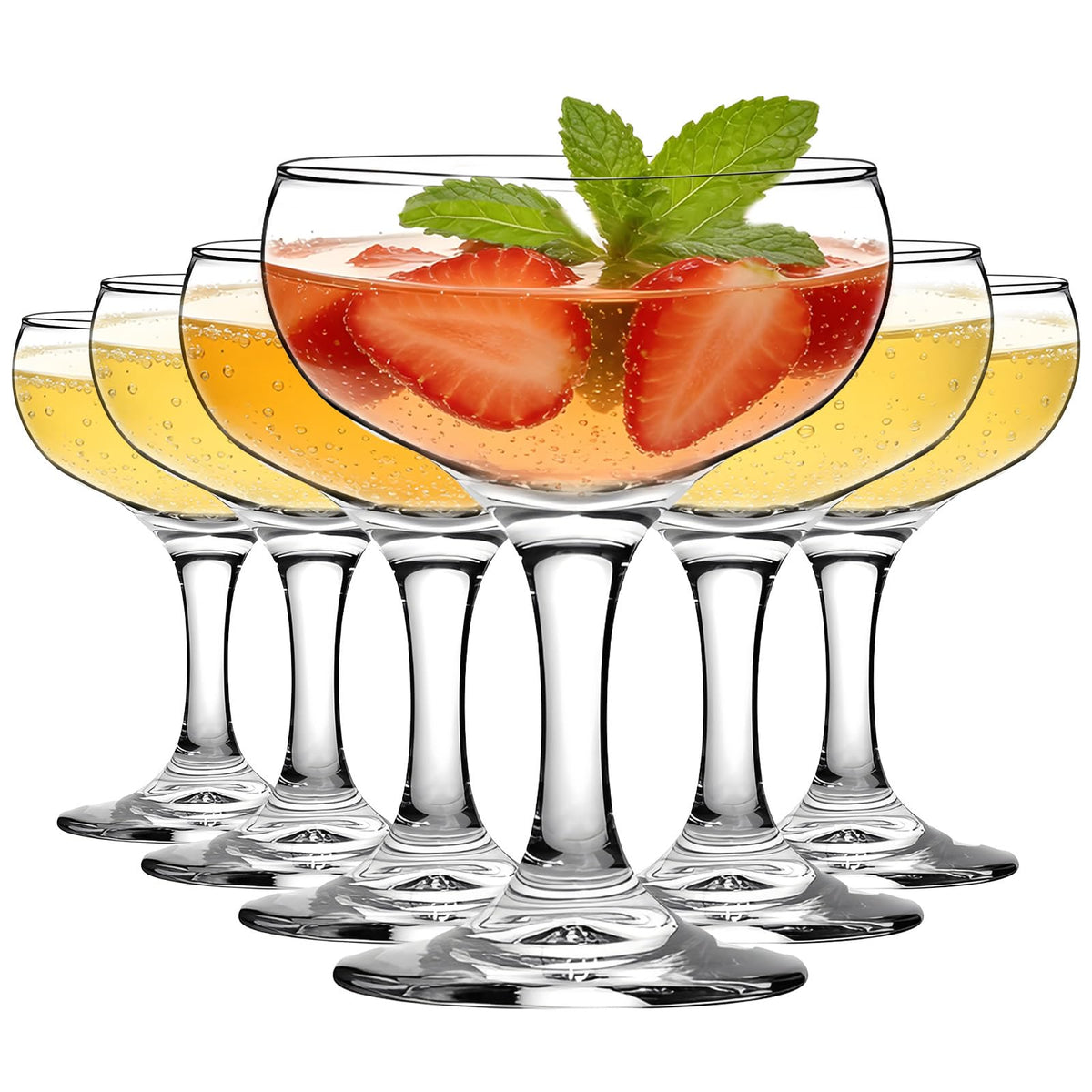 Clear 5.07 oz Stemmed Cocktail Glasses Set of 6 V550978