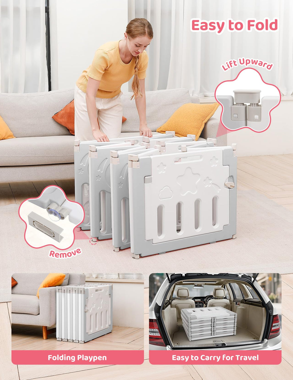 Foldable 14-Panel Baby Playpen V191