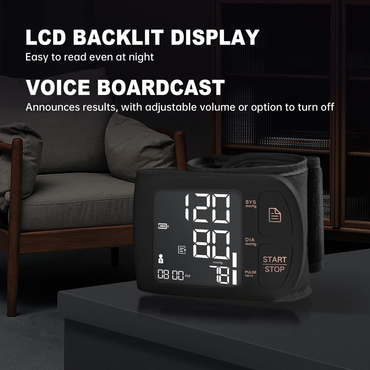 Blood Pressure Monitor Bluetooth with Carrying Case, Black L60398