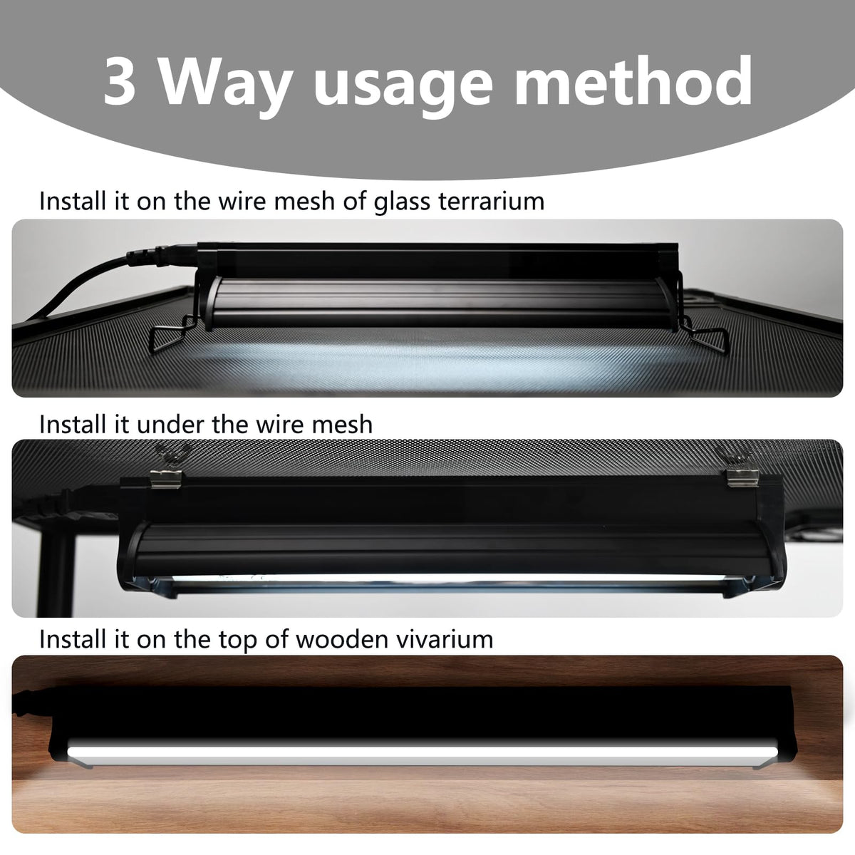 8W T5 UVB Lighting Combo Kit with Desert 5.0 Bulbs E6333