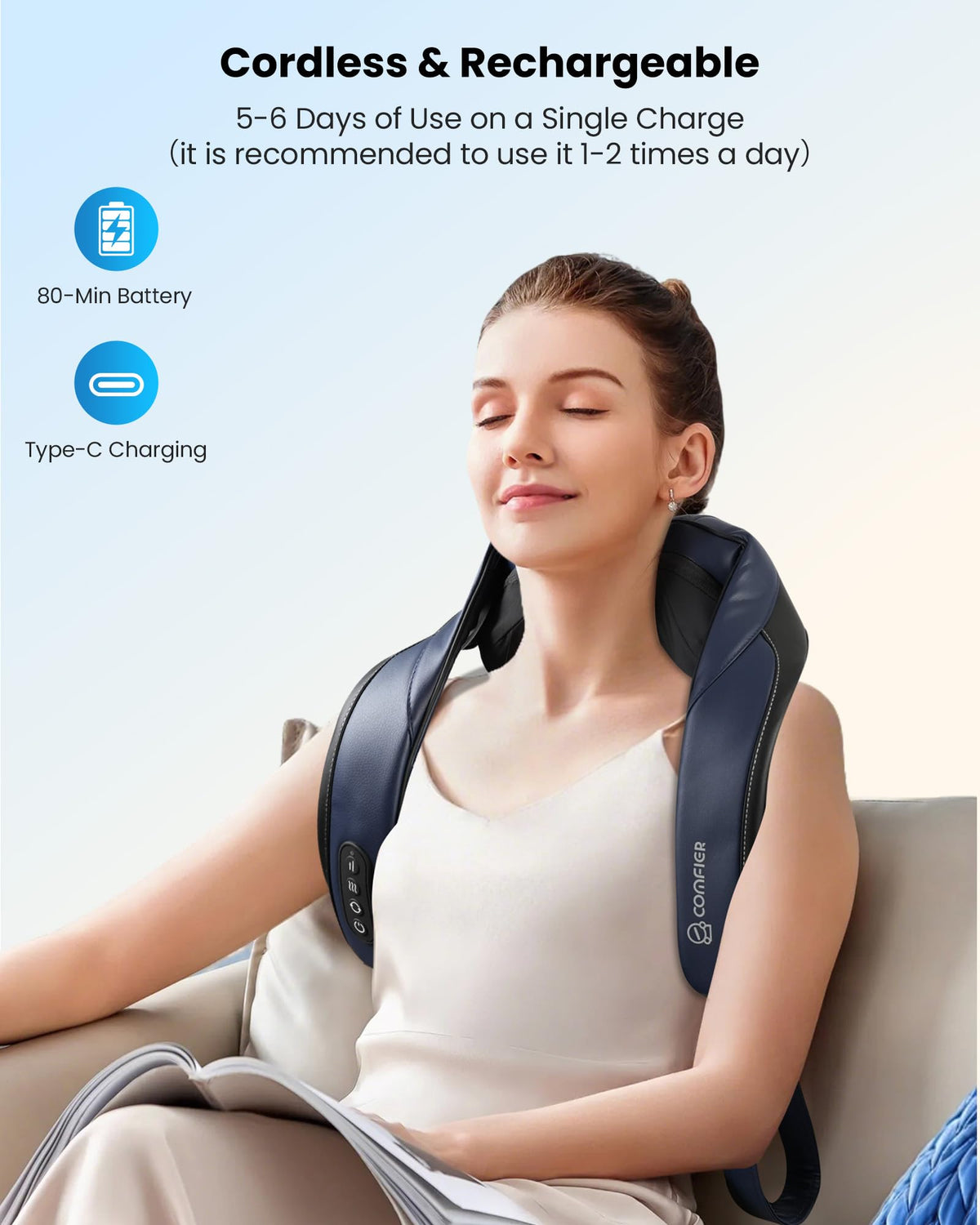 Full Body Massage Mat with Heat & Shiatsu Neck Massager N616126