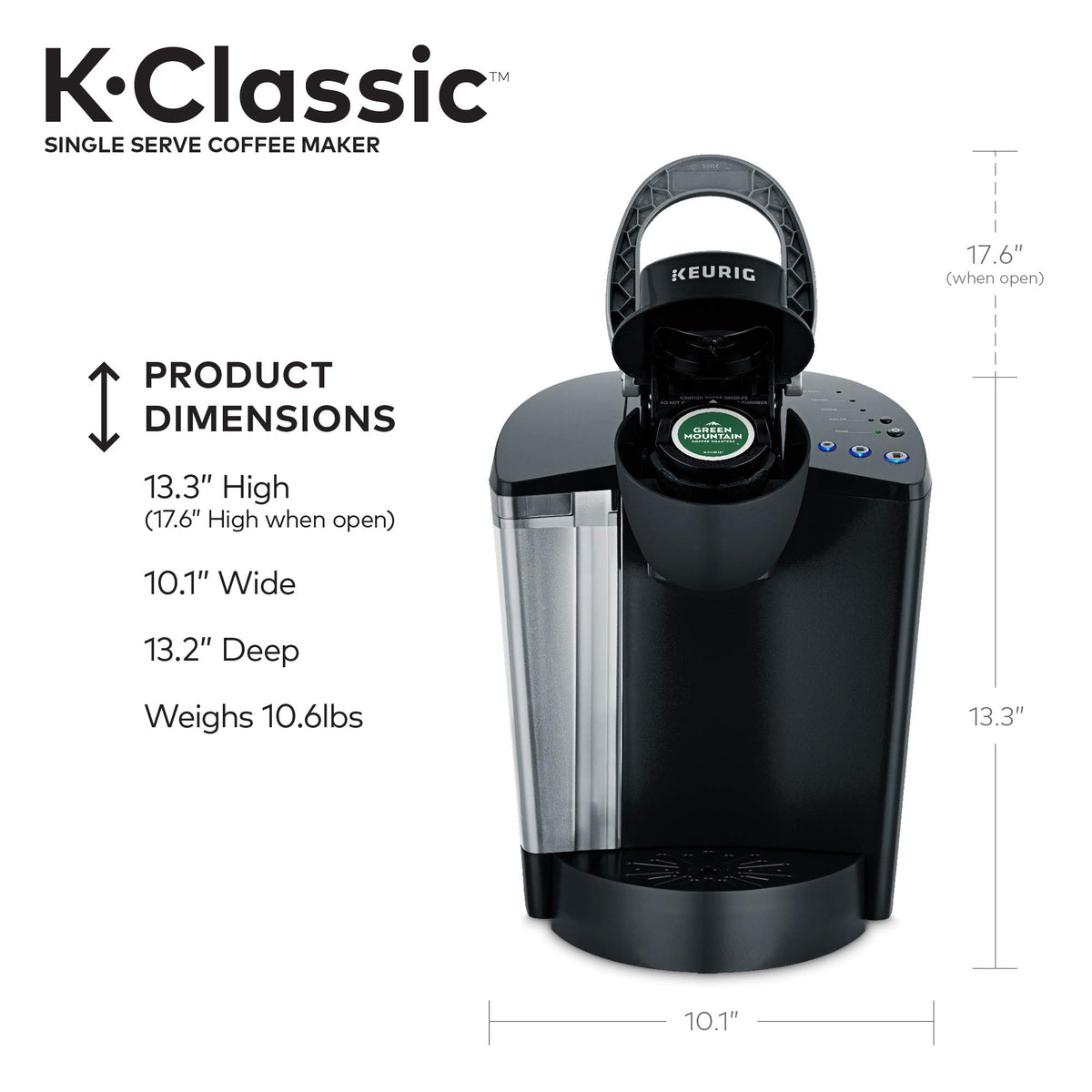 Black Single-Serve K-Cup Pod Coffee Maker M9592