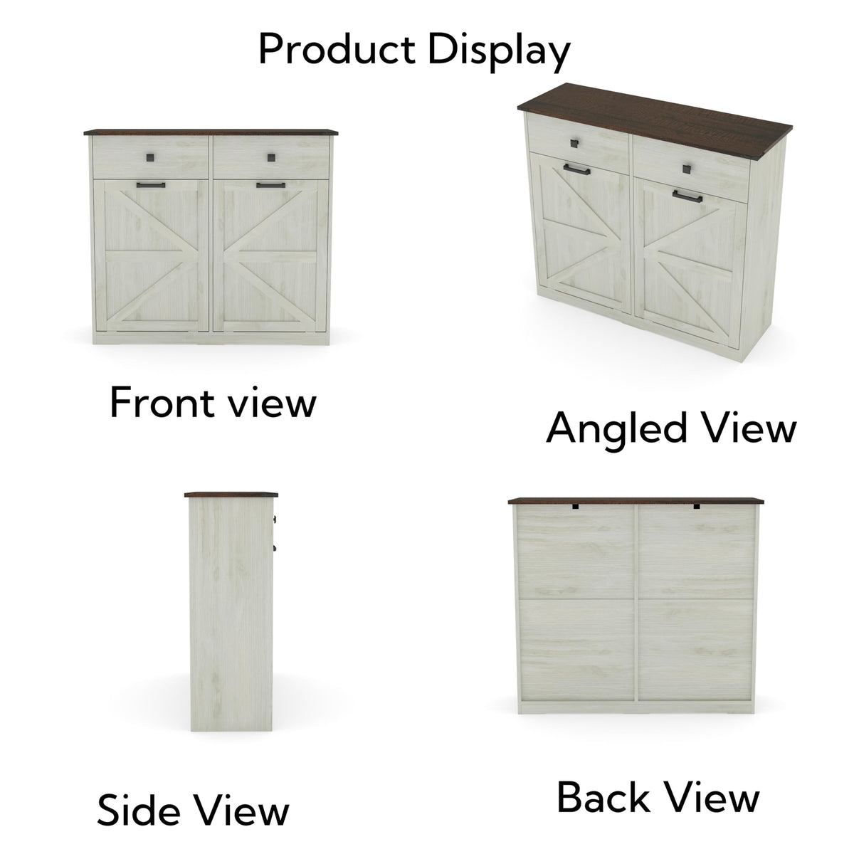 Double Tilt Out Trash Cabinet with Hideaway Drawer O14985