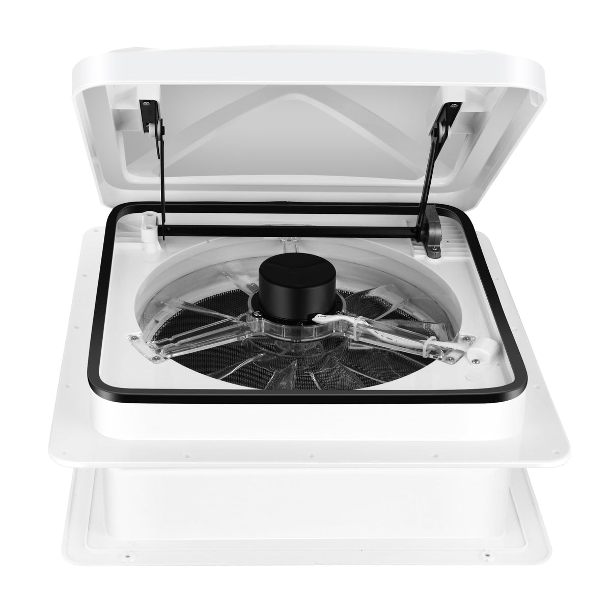RV Roof Vent Fan 6-Speed-Reversible White D491305