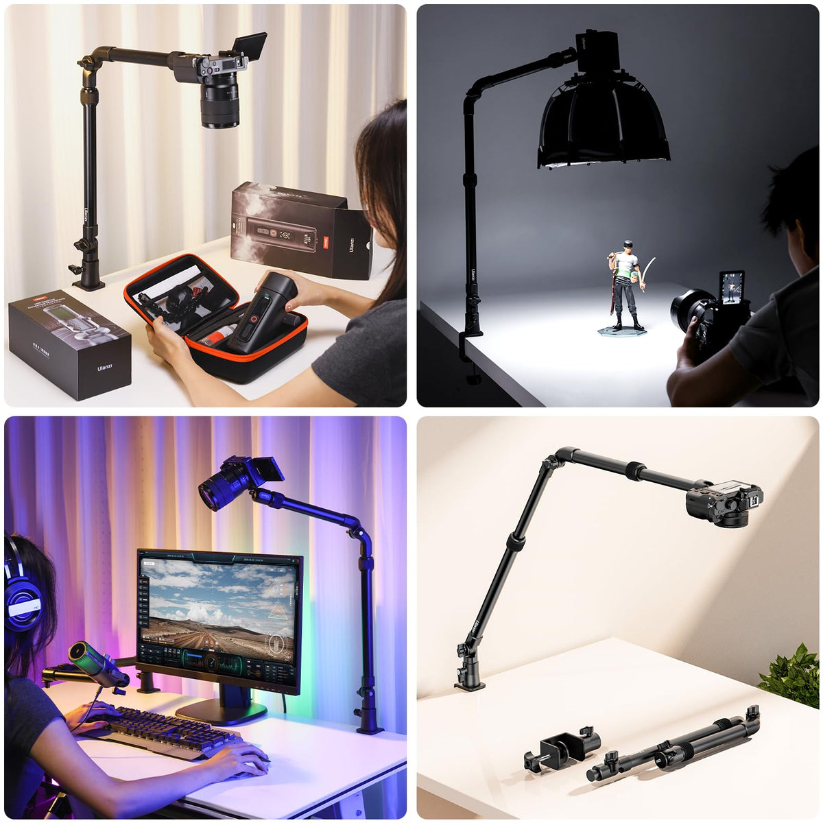 Camera Desk Mount Stand Articulating Arm J3339
