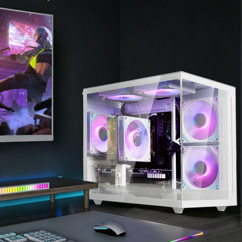 White Prebuilt Gaming PC Desktop Computer L44301