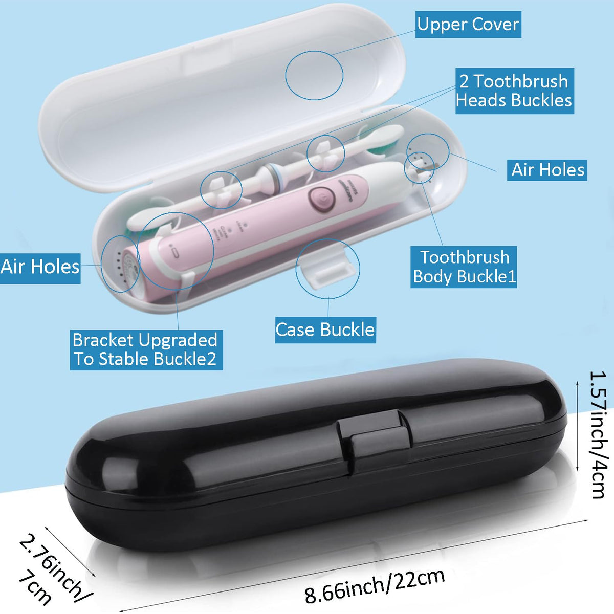Plastic Electric Toothbrush Travel Case R18194