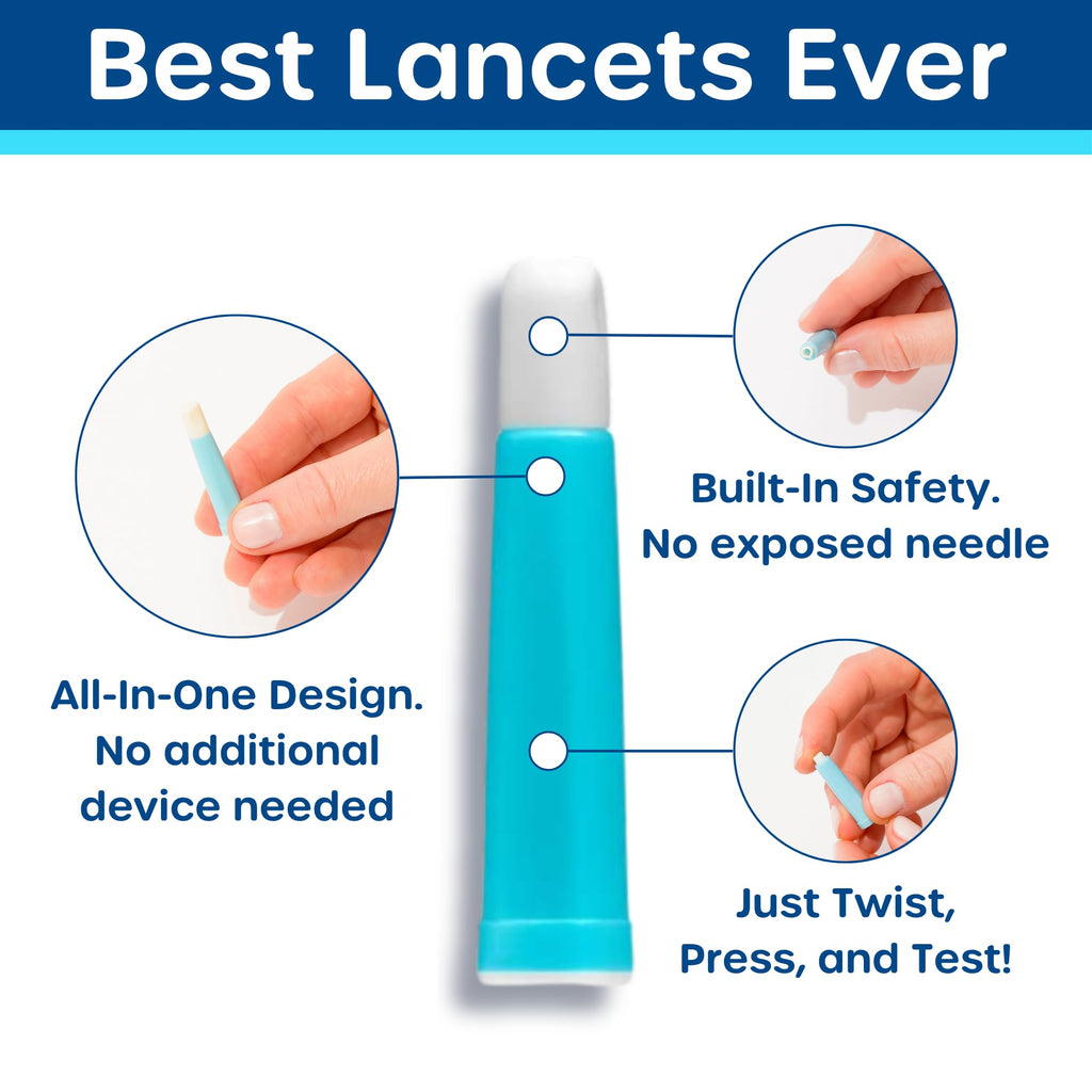 Blood Glucose Test Strips and Lancets 100 Count 30G 1.0mm D43873