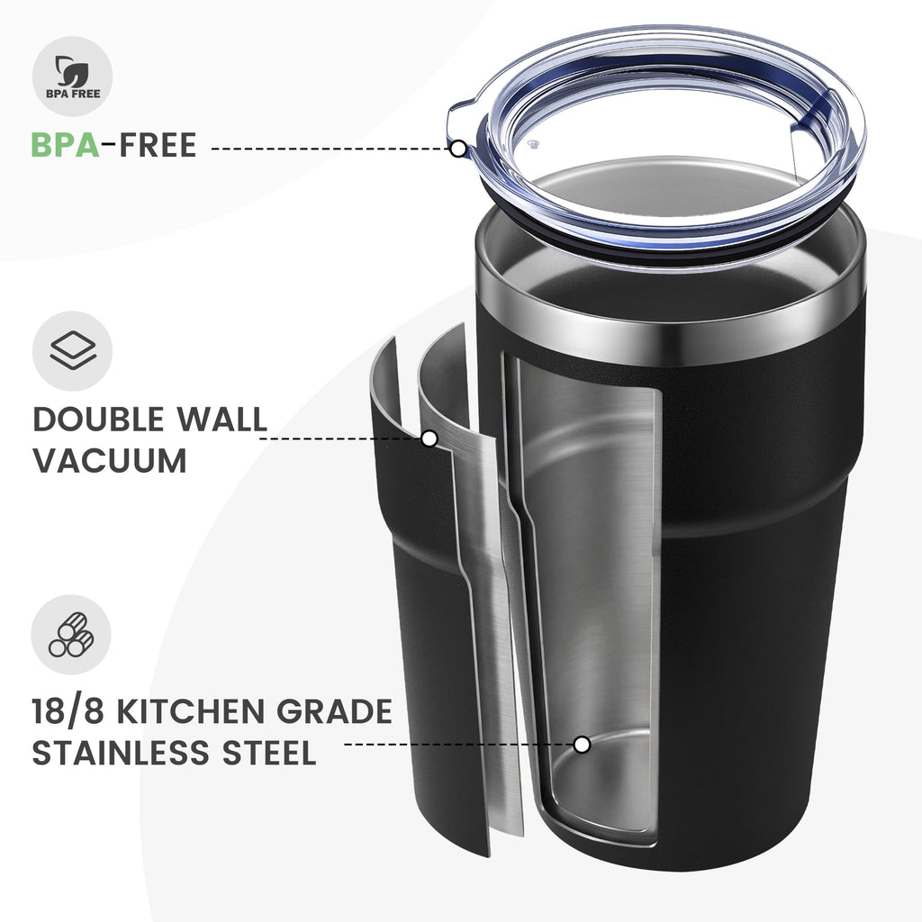 16oz Stainless Steel Insulated Tumbler with Lid C66139