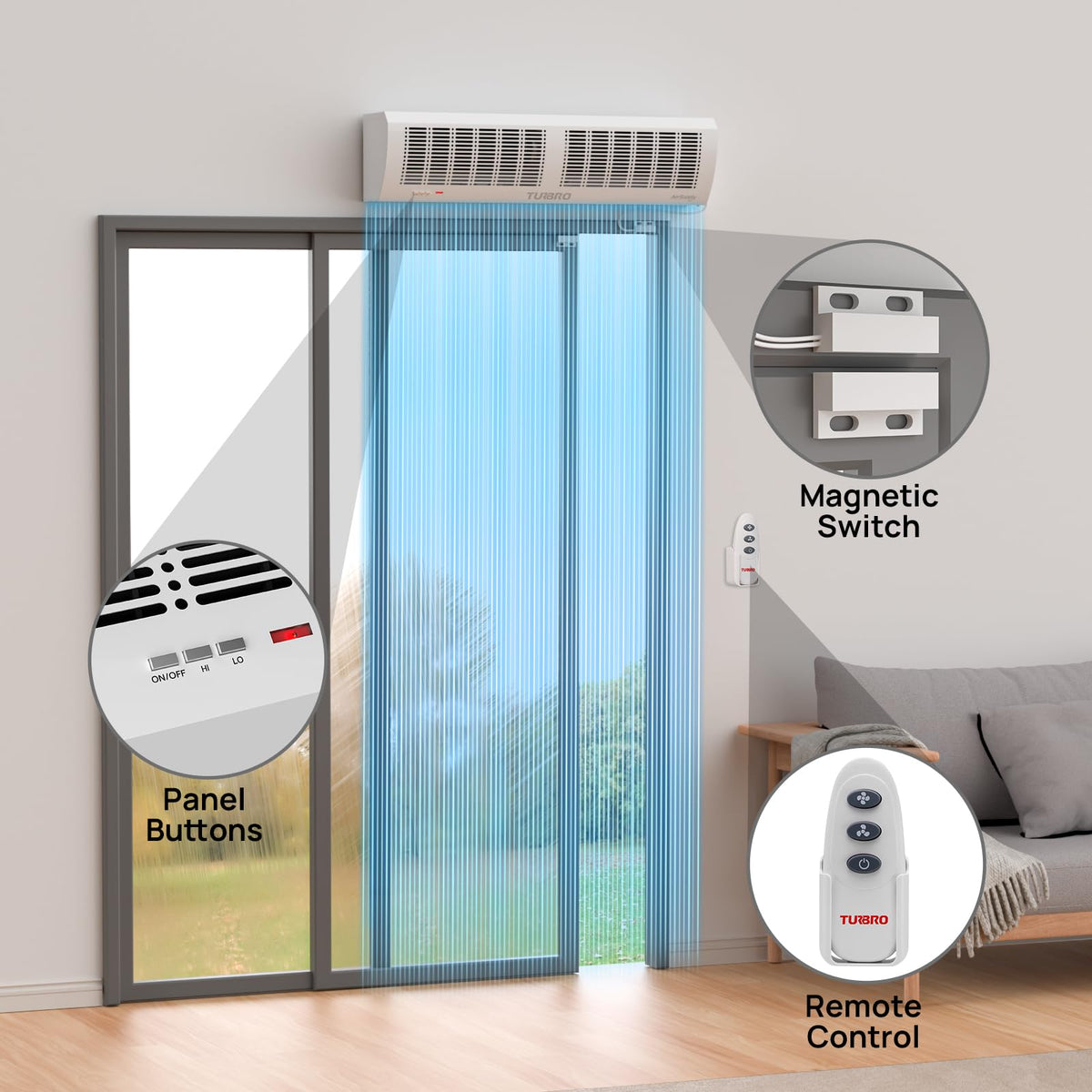 36-Inch Wall-Mounted Air Curtain Fan T42049