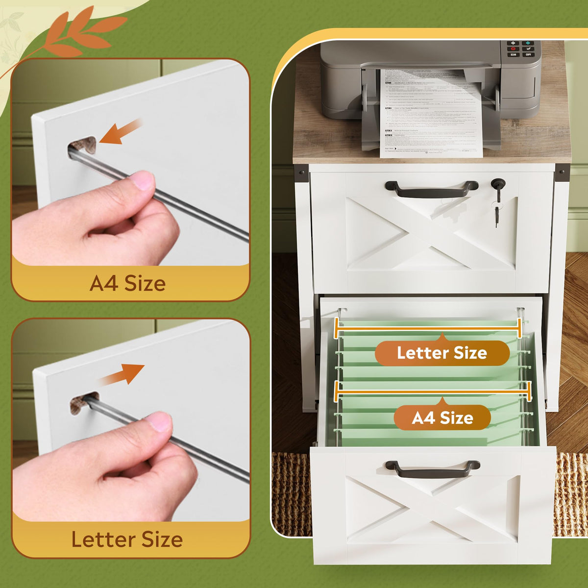 2-Drawer File Cabinet with Lock E51508