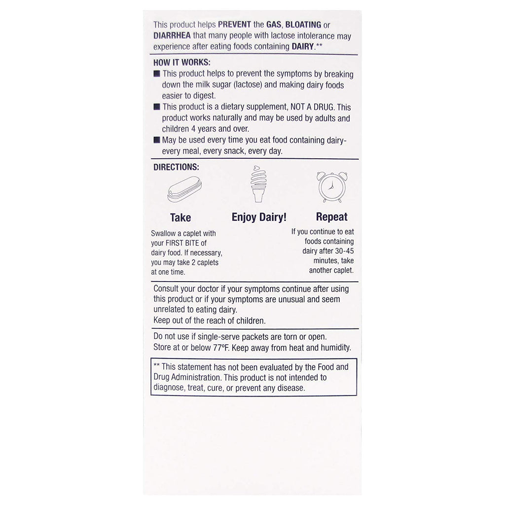 Lactase Enzyme 180 Caplets X815