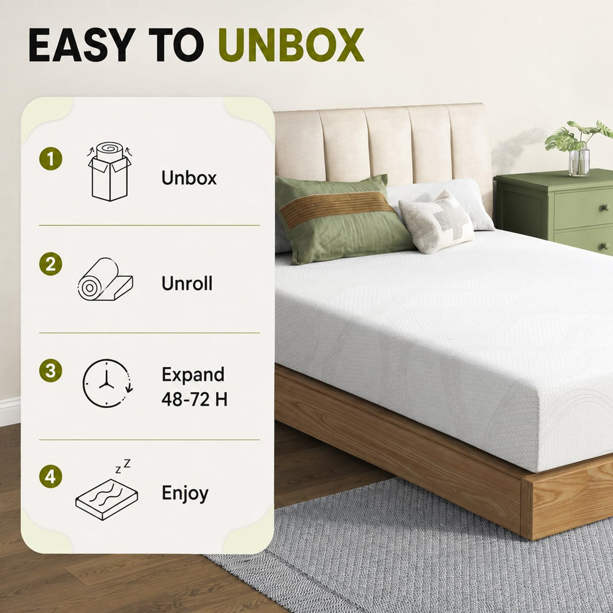 6 Inch Twin Memory Foam Mattress J50009