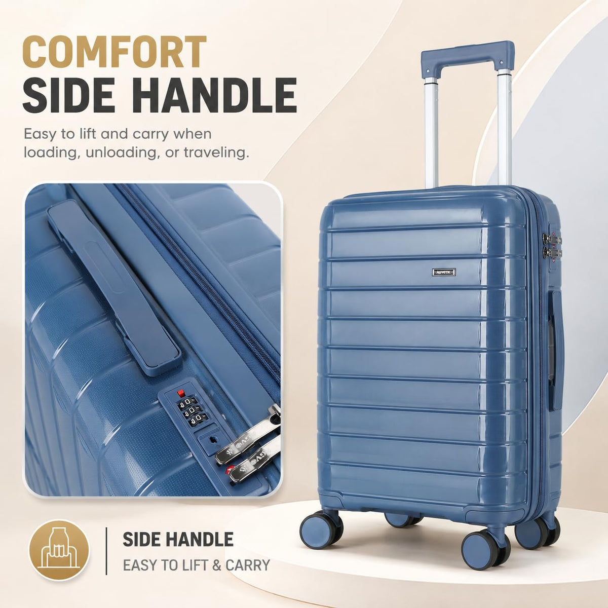 20 Inch Lightweight Hard Shell Spinner Luggage H758374