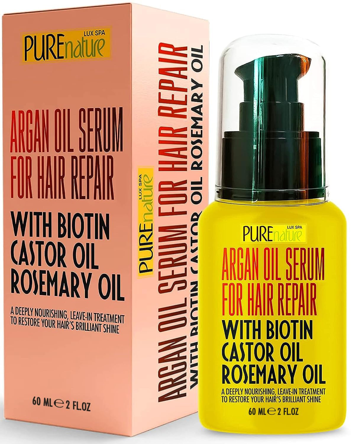Coconut Shampoo and Conditioner Set and Moroccan Argan Oil Mask and Hair Serum S9315