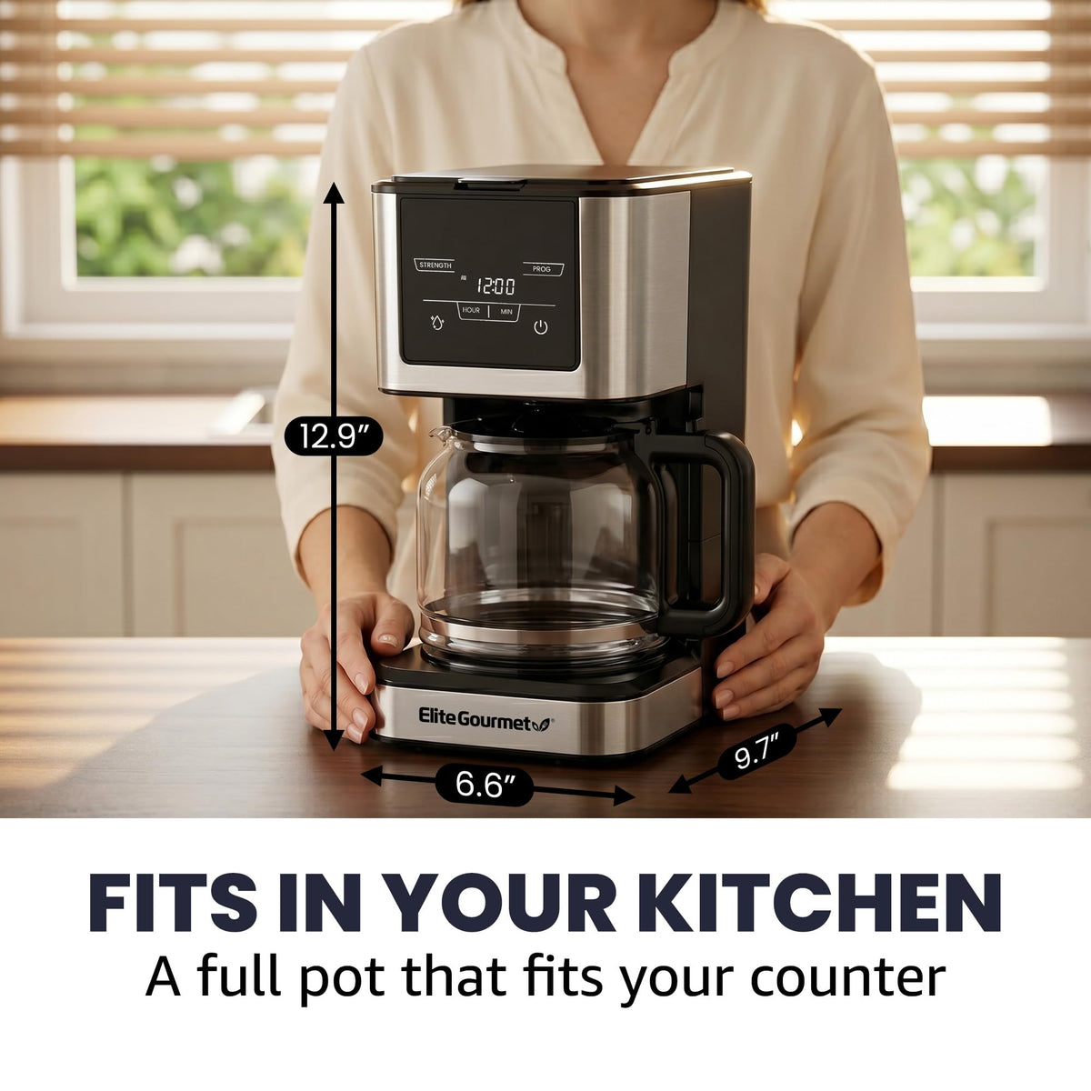 12-Cup Programmable Drip Coffee Maker L4116