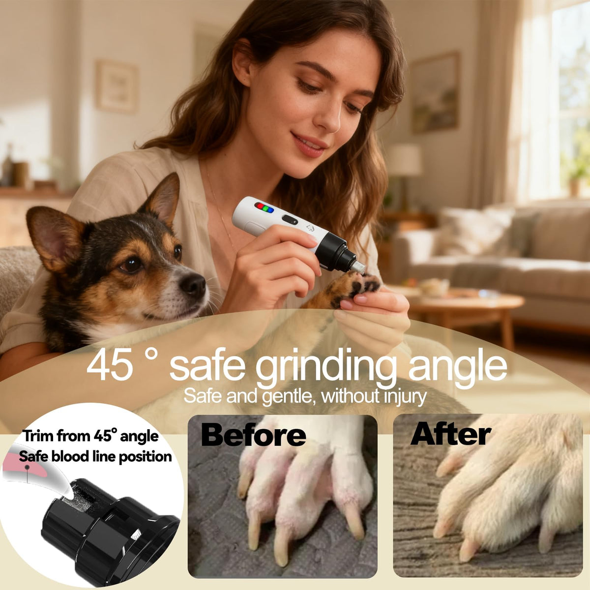 Quiet Pet Nail Grinder, 2 Replacement Heads O751427