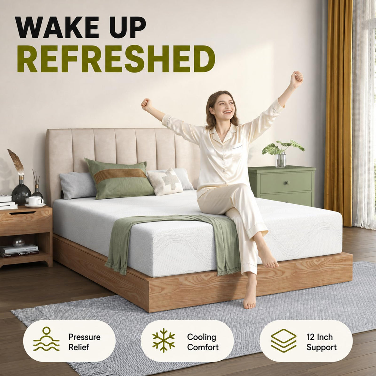 6 Inch Twin Memory Foam Mattress J50009