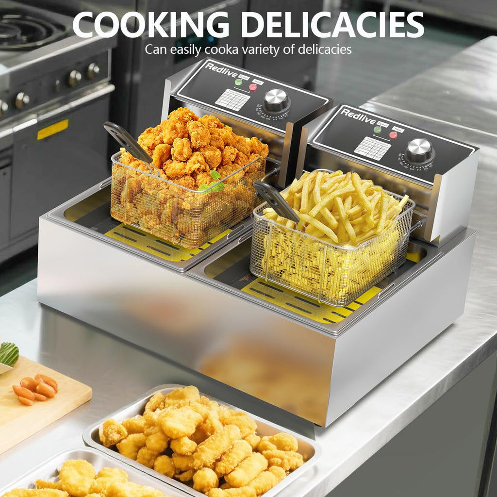 Commercial Deep Fryer with Double Baskets S71575