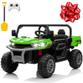 24V 4WD Ride on Truck Car with Dump Bed, 2 Seaters, Remote Control, Green A975