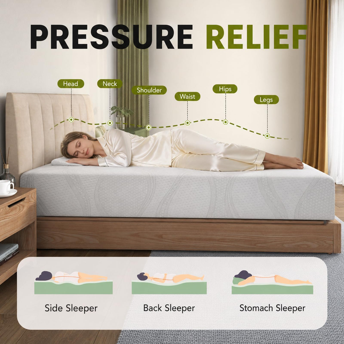 6 Inch Twin Memory Foam Mattress J50009