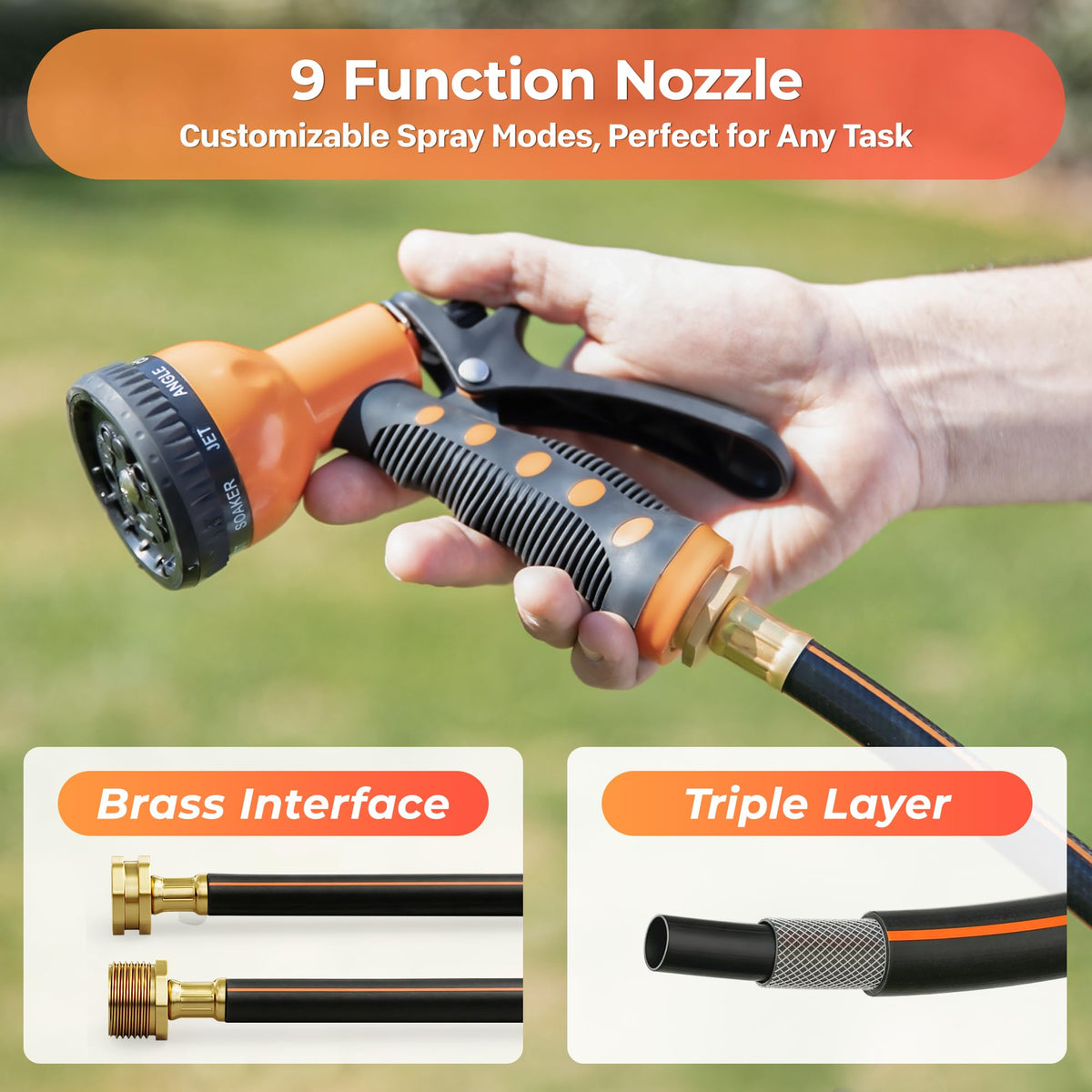 Retractable Rubber Garden Hose Reel S5837