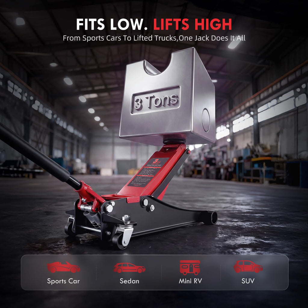 3 Ton Low Profile Hydraulic Floor Jack J144459