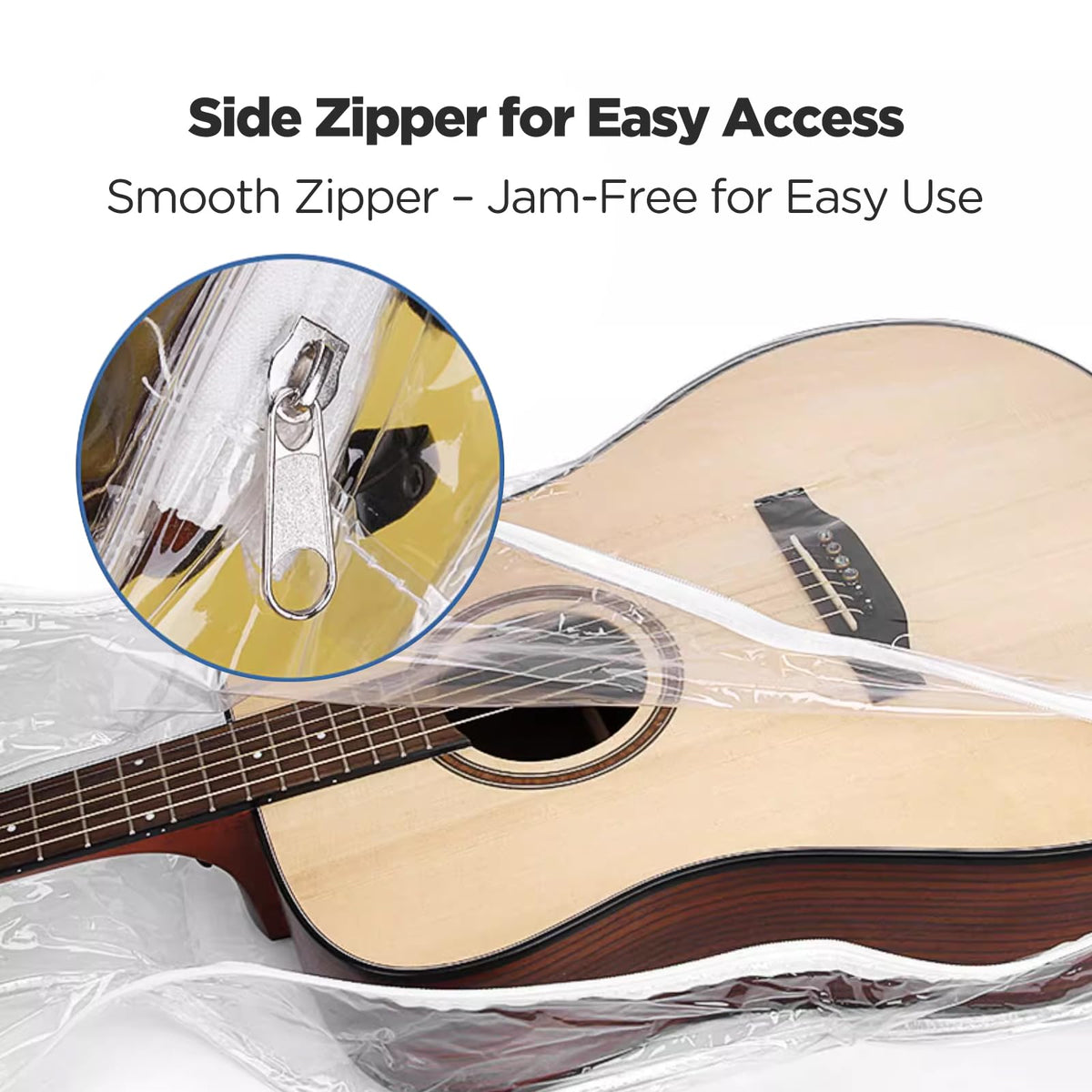 Transparent PVC Guitar Dust Cover for 40/41 Inch Acoustic & Electric Guitars Q160400