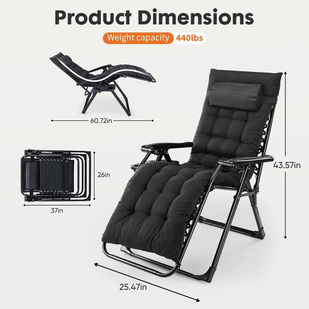 Zero Gravity Chair with Cup Holder Tray I5058