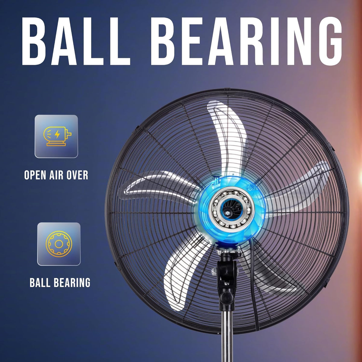 20 Inch High Velocity Oscillating Pedestal Fan X180