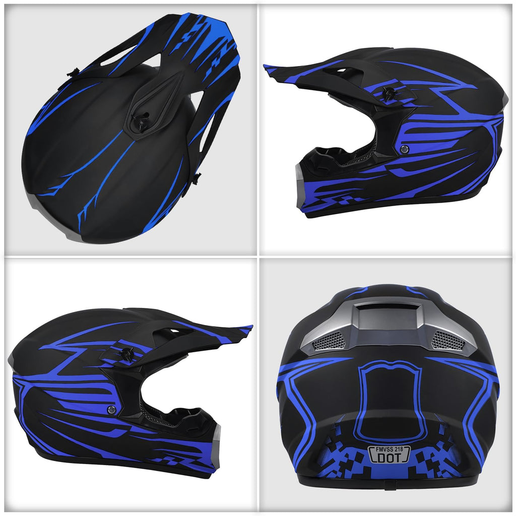 Youth Kids DOT Approved Full Face Motocross Helmet I270