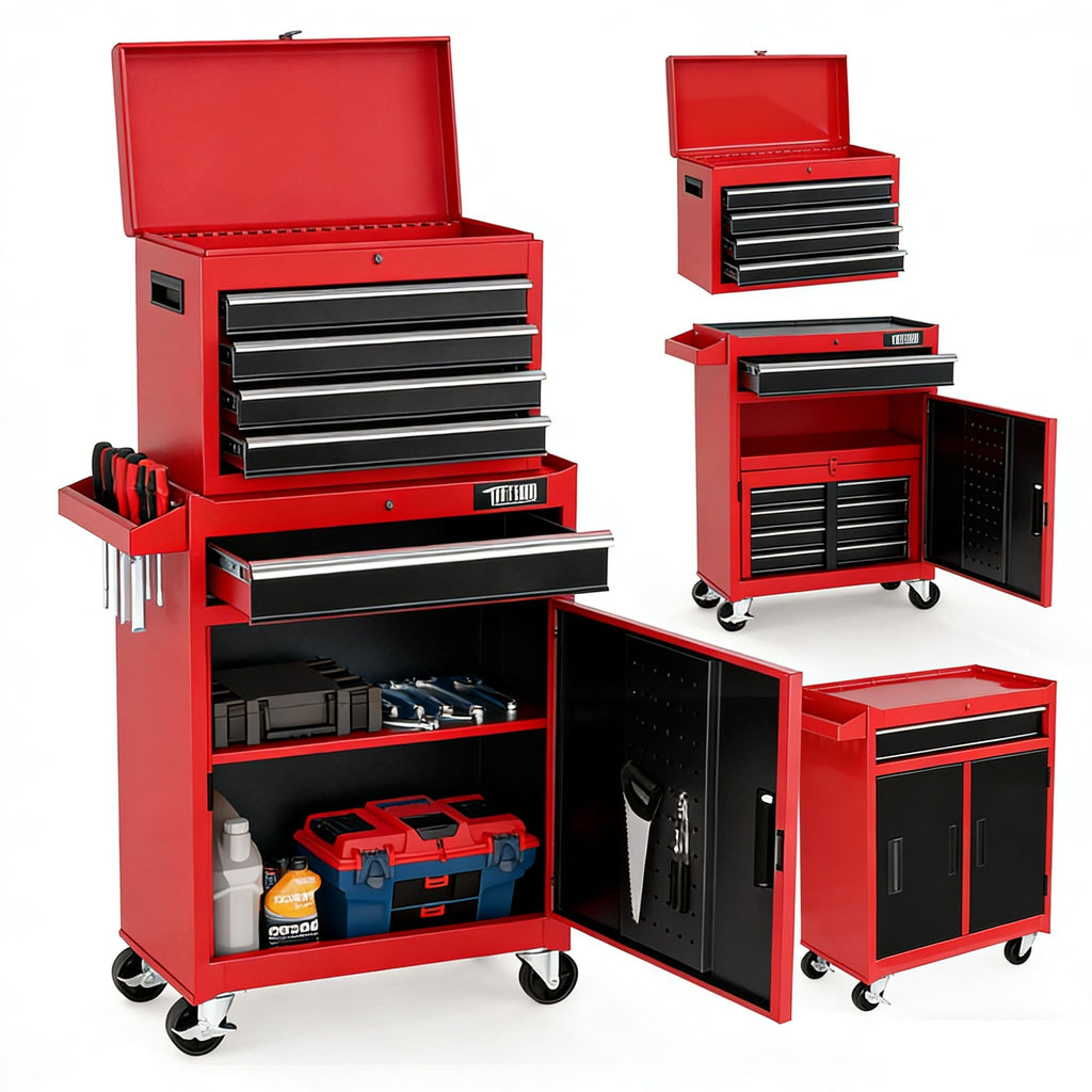 5 Drawer Rolling Tool Chest with Lockable Wheels Q4061