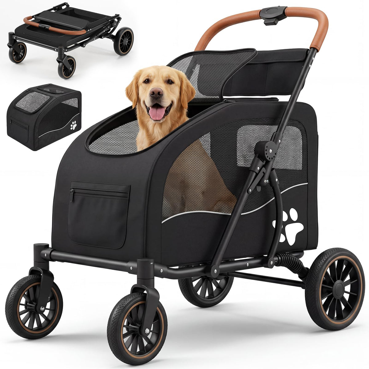 Foldable Dog Stroller for Large Dogs up to 110lbs P909100