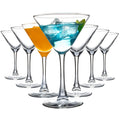 Martini Glasses Set of 7, 6 oz Reusable Cocktail Glasses with Stem H30568