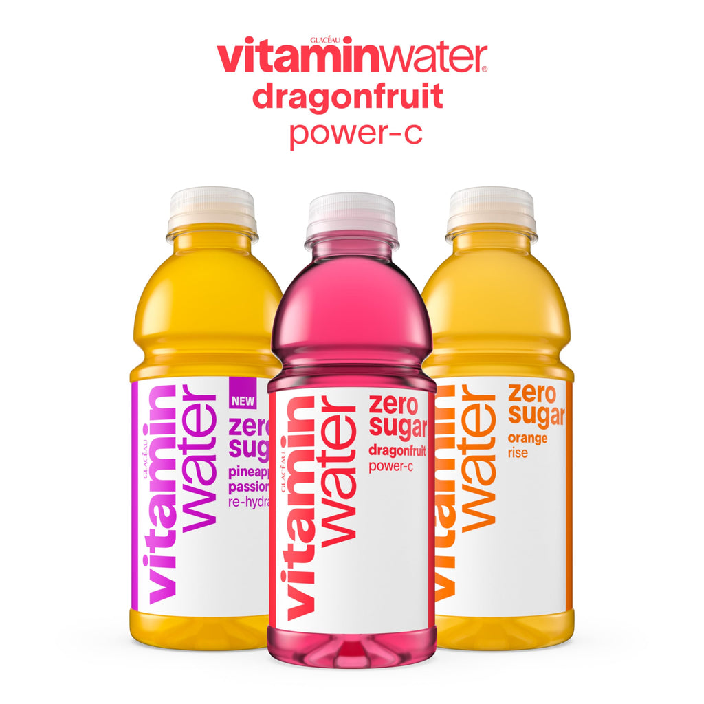 Dragonfruit Flavored Electrolyte Enhanced Bottled Water with Vitamin b5, b6, b12, 20 Fl Oz, 12 Pack C125179