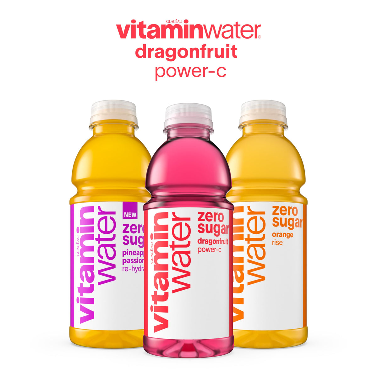 Dragonfruit Flavored Electrolyte Enhanced Bottled Water with Vitamin b5, b6, b12, 20 Fl Oz, 12 Pack C125179