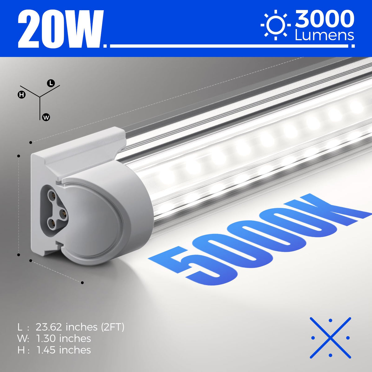 2FT LED Shop Lights 4 Pack D73319