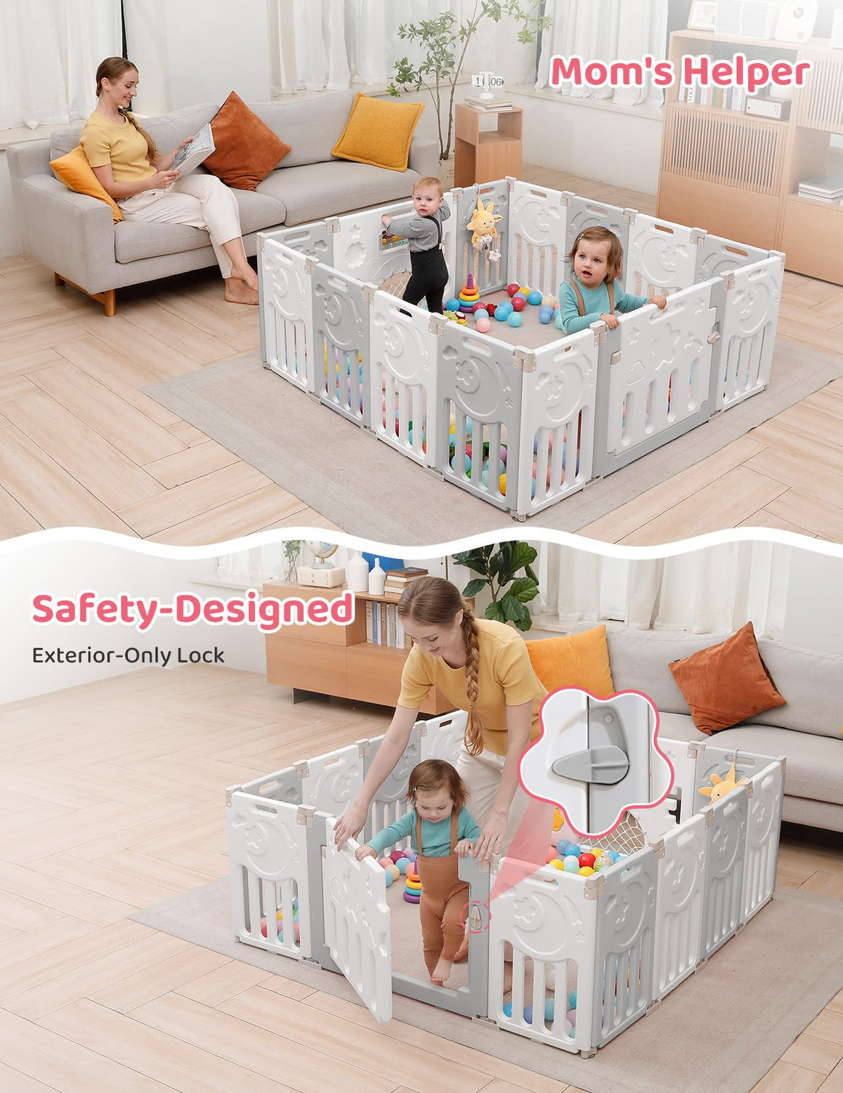 Foldable 14-Panel Baby Playpen V191