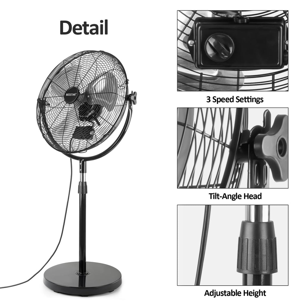 18 Inch High Velocity Metal Pedestal Fan I103760