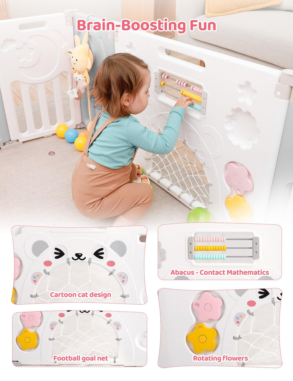 Foldable 14-Panel Baby Playpen V191