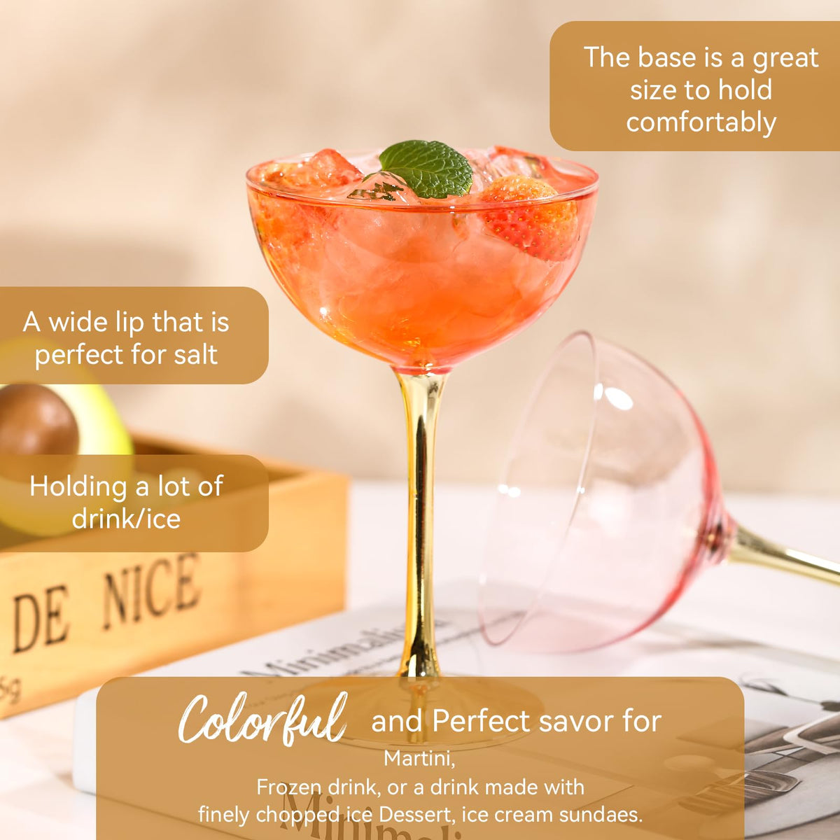 Pink Martini Glasses Set of 6 B506217