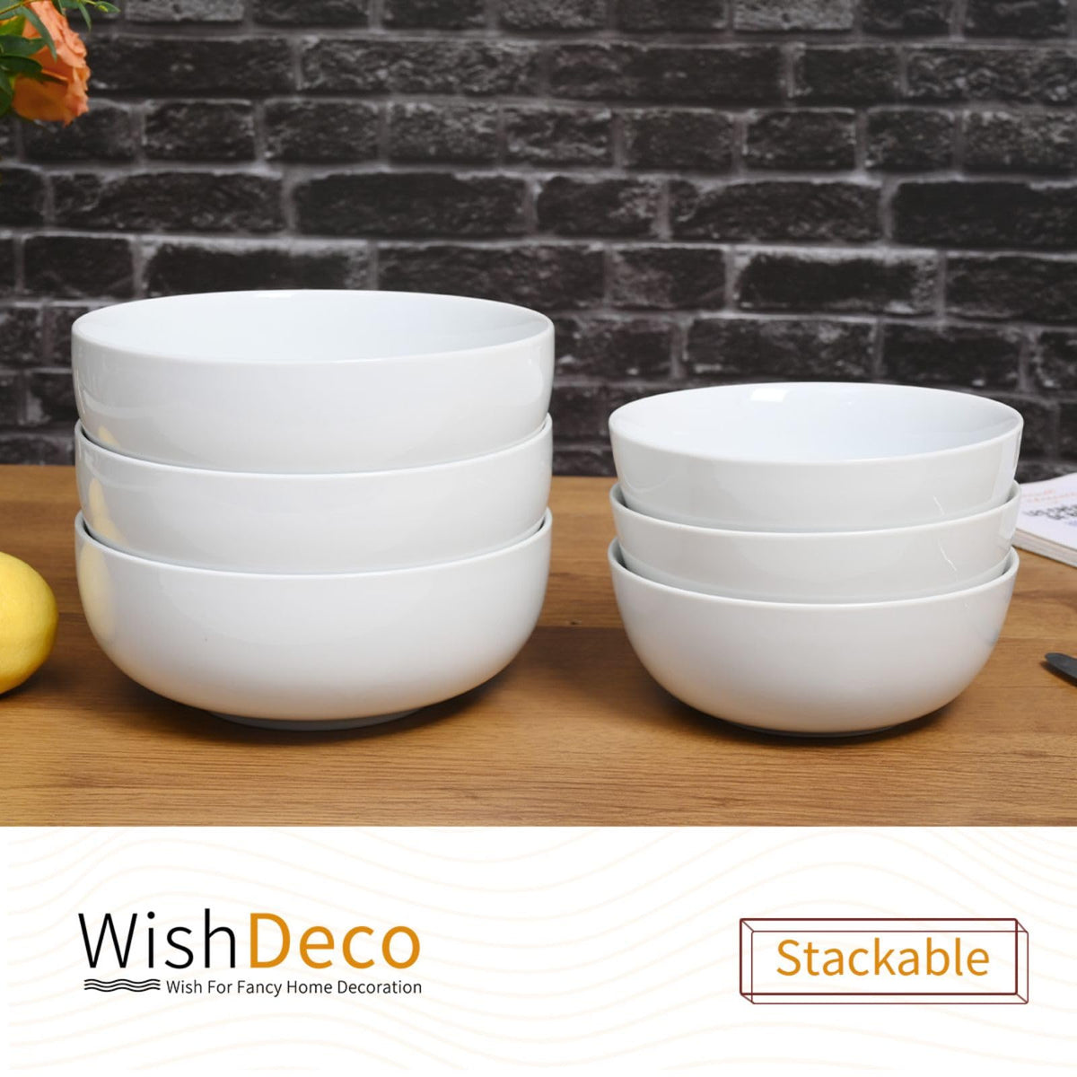 Ceramic Soup Bowls Set of 3 N89328