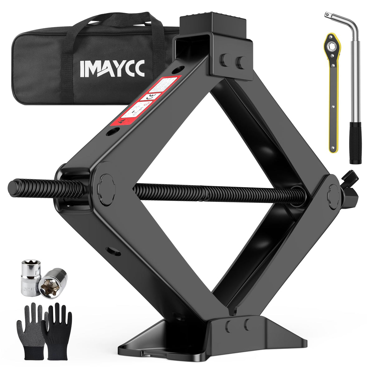 3 Ton Portable Scissor Jack with Lug Wrench K682